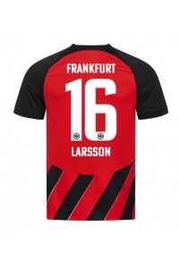 Eintracht Frankfurt Hugo Larsson #16 Jalkapallovaatteet Kotipaita 2023-24 Lyhythihainen